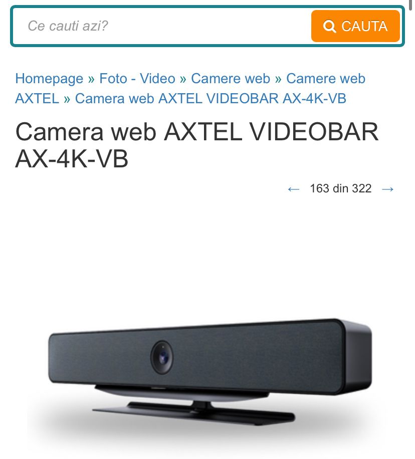 Camera videoconferinta AXTEL VIDEOBAR, sigilata. Transport inclus