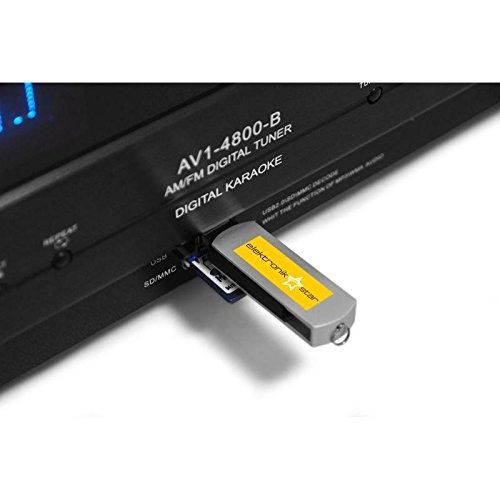 Auna AMP și amplificator karaoke AV1-4800 -B cu radio telecomandă