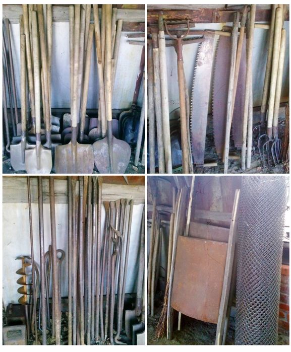 Инструменты садово-огородные, строительные.