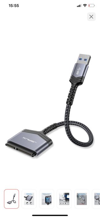 Переходник JSAUX USB 3.0 A - SATA 0.2 м CD0028