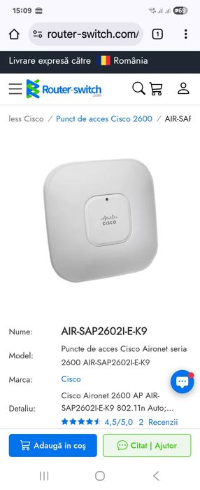 Cisco AIR-CAP2602I-E-K9