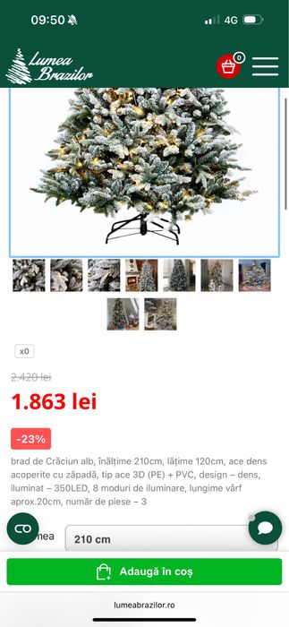 Brad artificial de Craciun 240 m