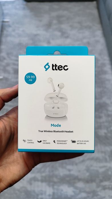 Слушалки TTEC бели