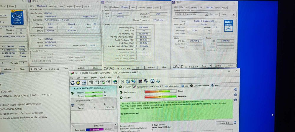 Unitate PC Calculator Lenovo Intel Core i5-4430S 8 GB RAM SSD 240 GB