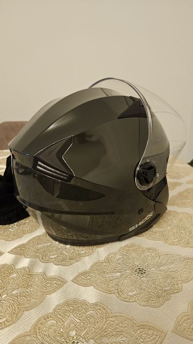 Cască open face SHOX DEFENDER,cu ochelari de soare, marimea M