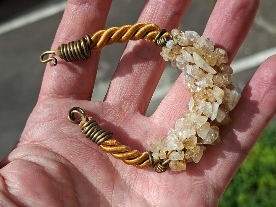 inel  bratara lant perle  pietre citrine naturale