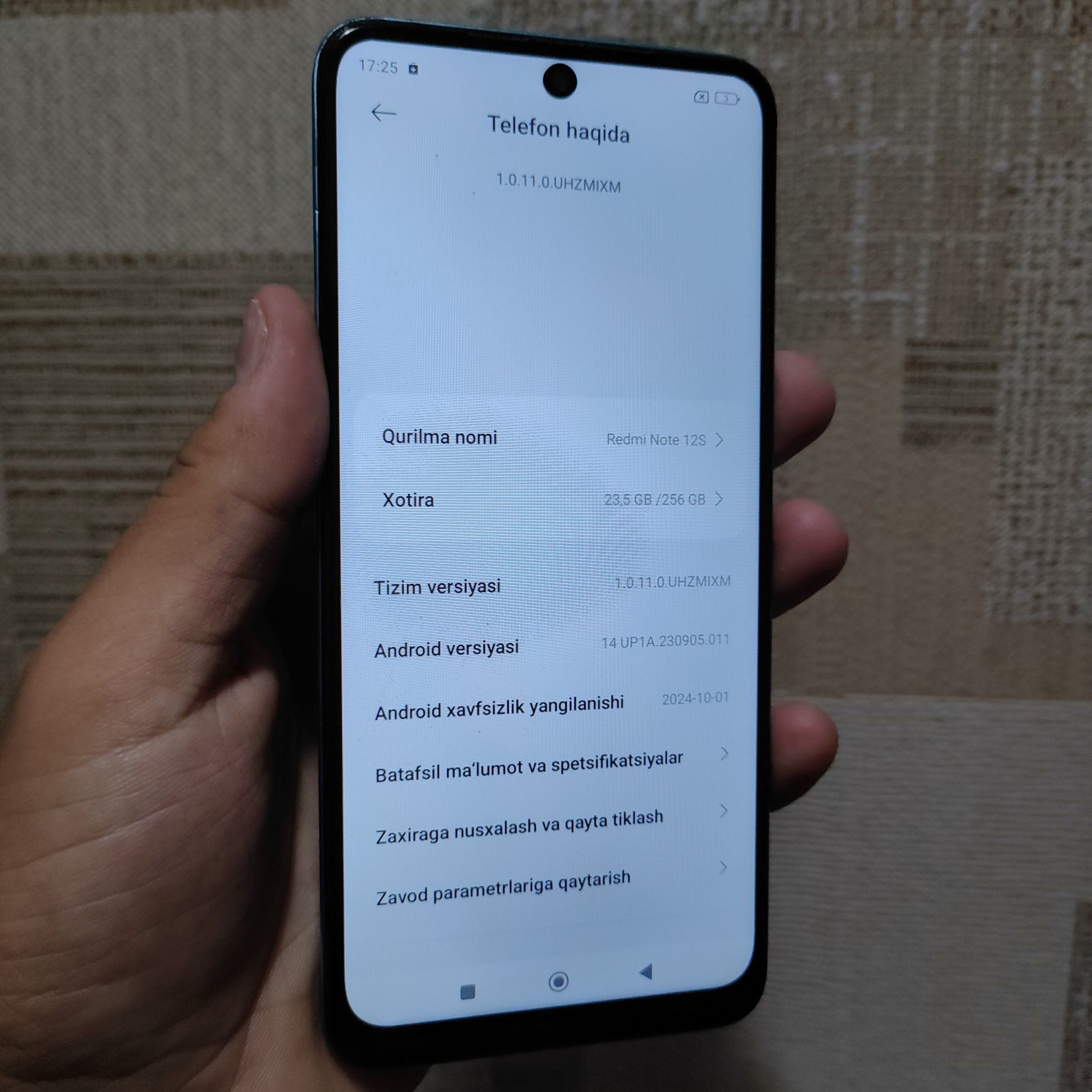 Redmi Note 12S sotiladi 256/16Gb
