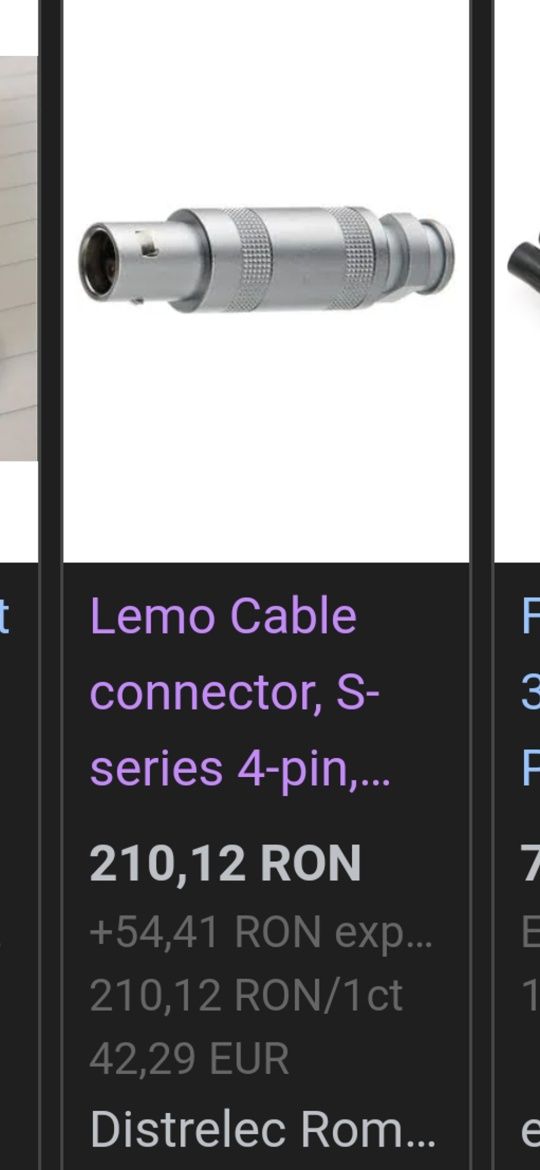 Conector LEMO SWISS cu 4 pini