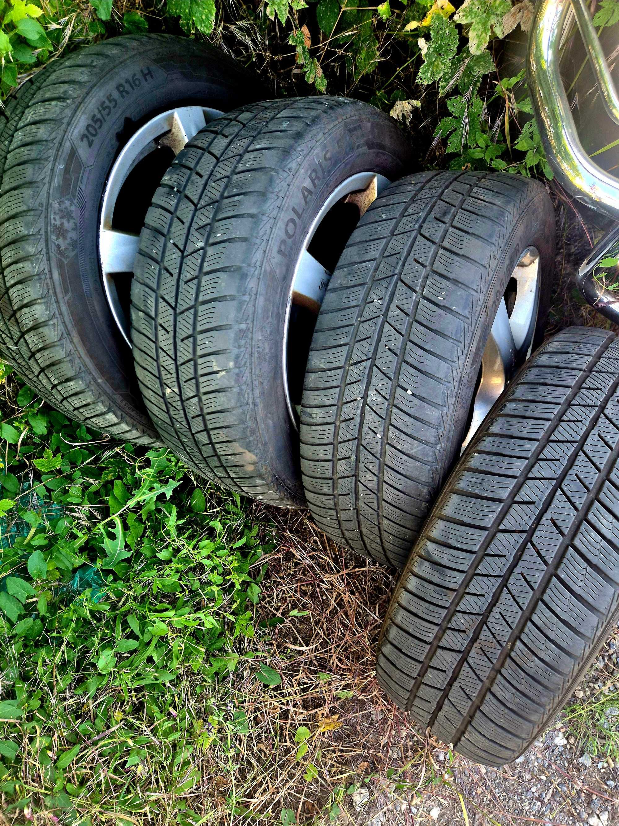 4 алуминиеви джанти RONAL 16 цола 5Х100 с гуми BARUM 205/55R16