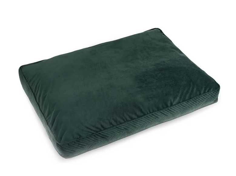 Pat pentru caini si pisici 65x50x12 cm verde catifea