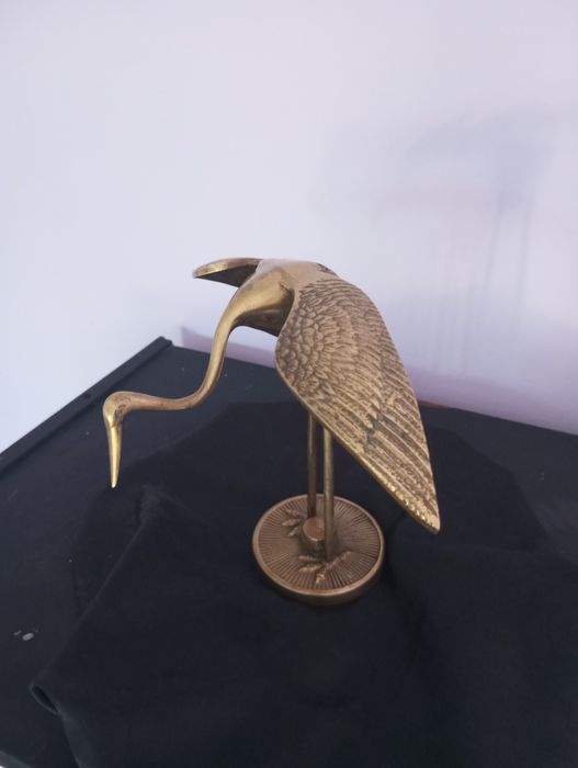 Месингова статуетка - жерав 19 см, Корея