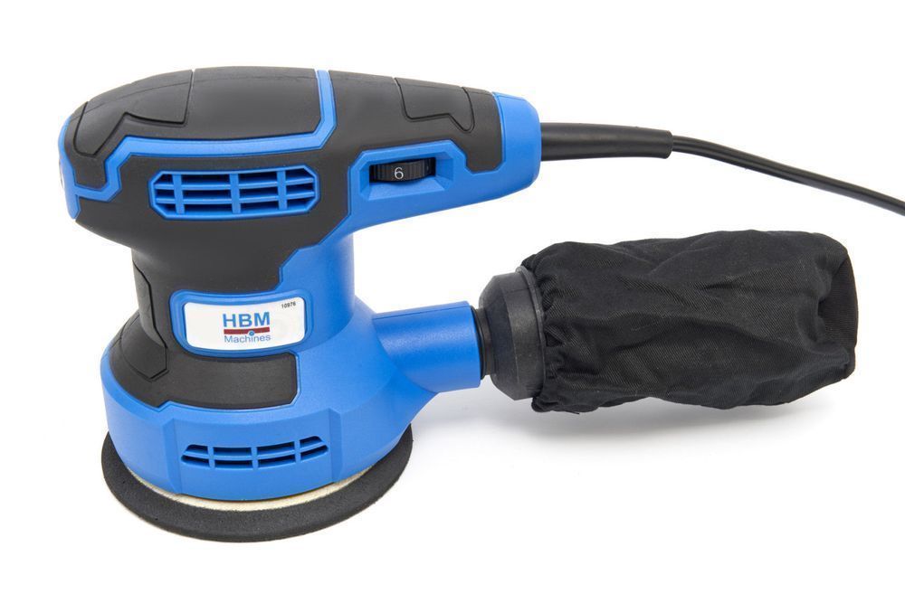Masina de slefuit excentric variabil 320w cu 12 discuri abrazive hbm