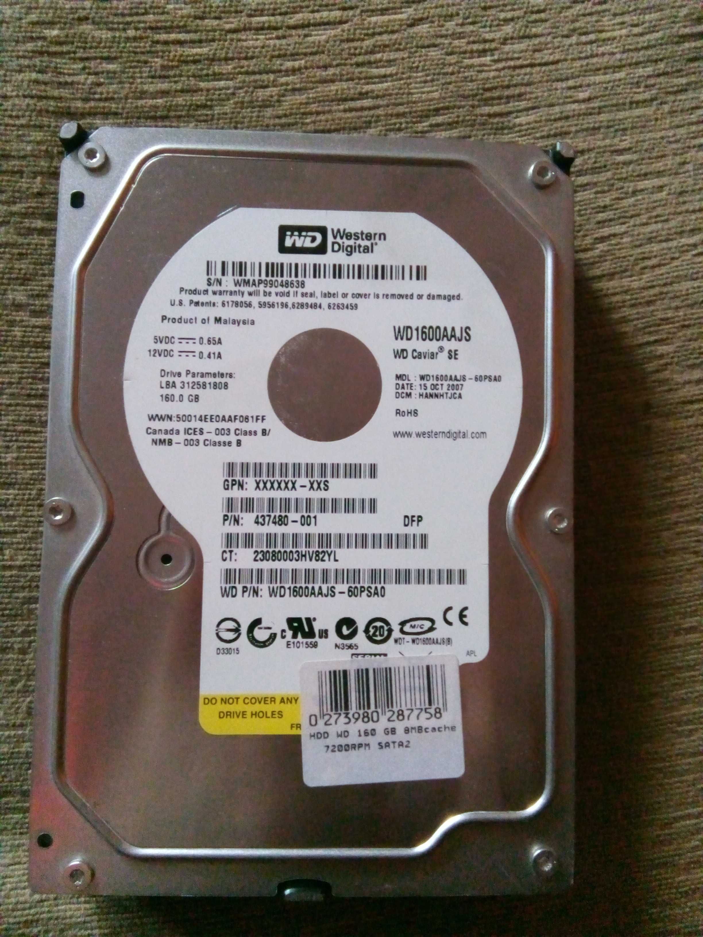 HDD WD (Hard Disk Western Digital) 160Gb SATA