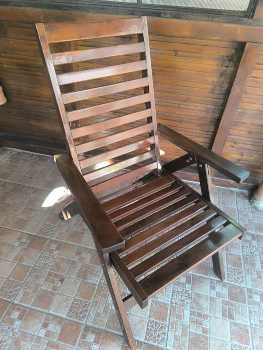 Scaune din lemn, pentru terasă/grădină, 8 bucăți