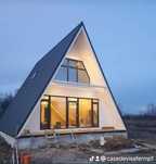 Cabane stil A Frame si case din structura de lemn, dimensiuni in funct