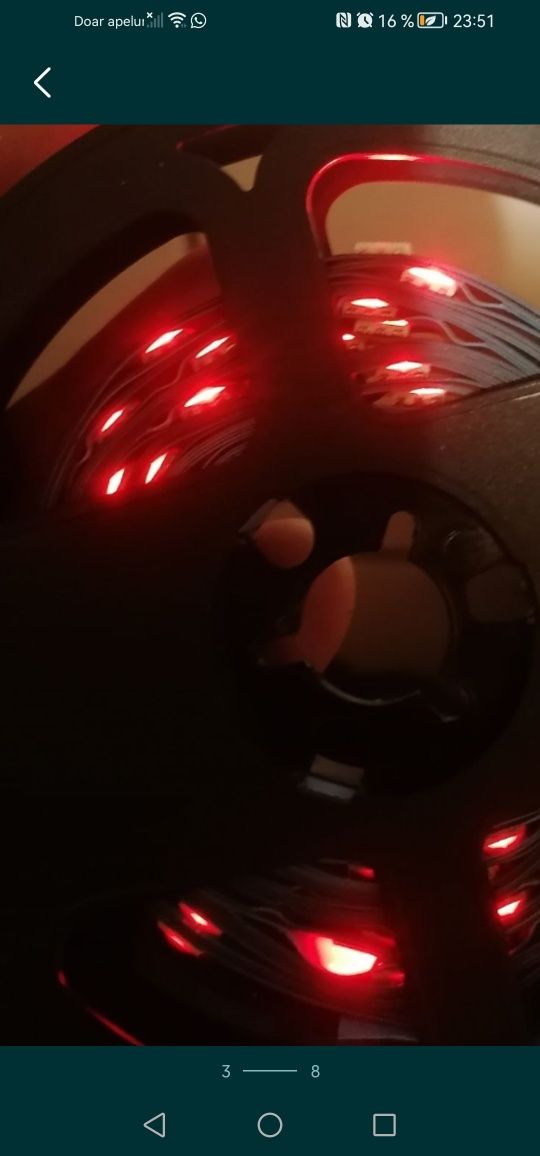 Banda led RGB 5m,cu control pe fir, nou în cutie