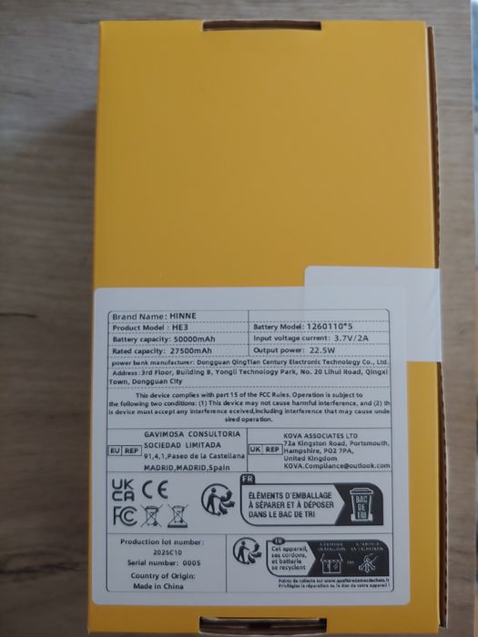 Baterie externa 50000mah