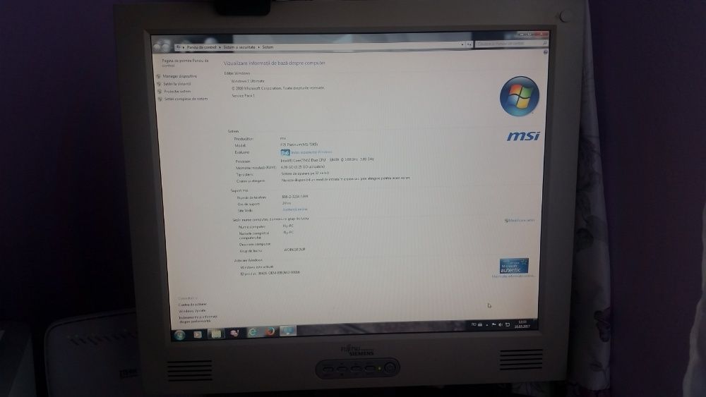 Calculator MSI cu Intel Core2 Duo E8400 3.00GHzi