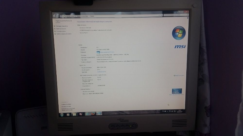 Calculator MSI cu Intel Core2 Duo E8400 3.00GHz ,Bonus Monitor Garanți