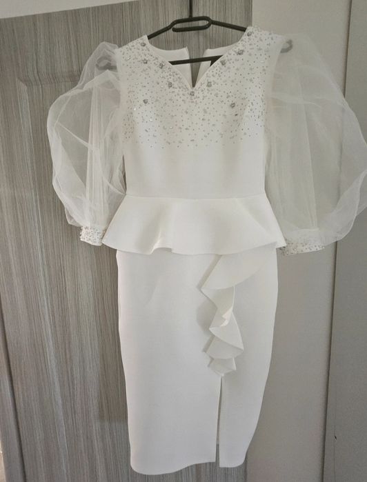 Rochie alba cununie S-M