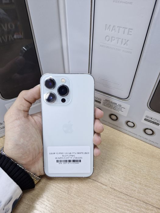 Iphone 13 pro 128 gb white silver pintel .munaily