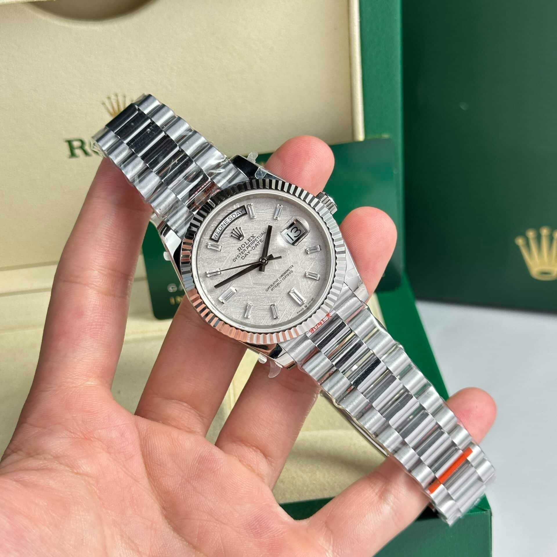 Rolex Day-Date 40mm сребърна колекция