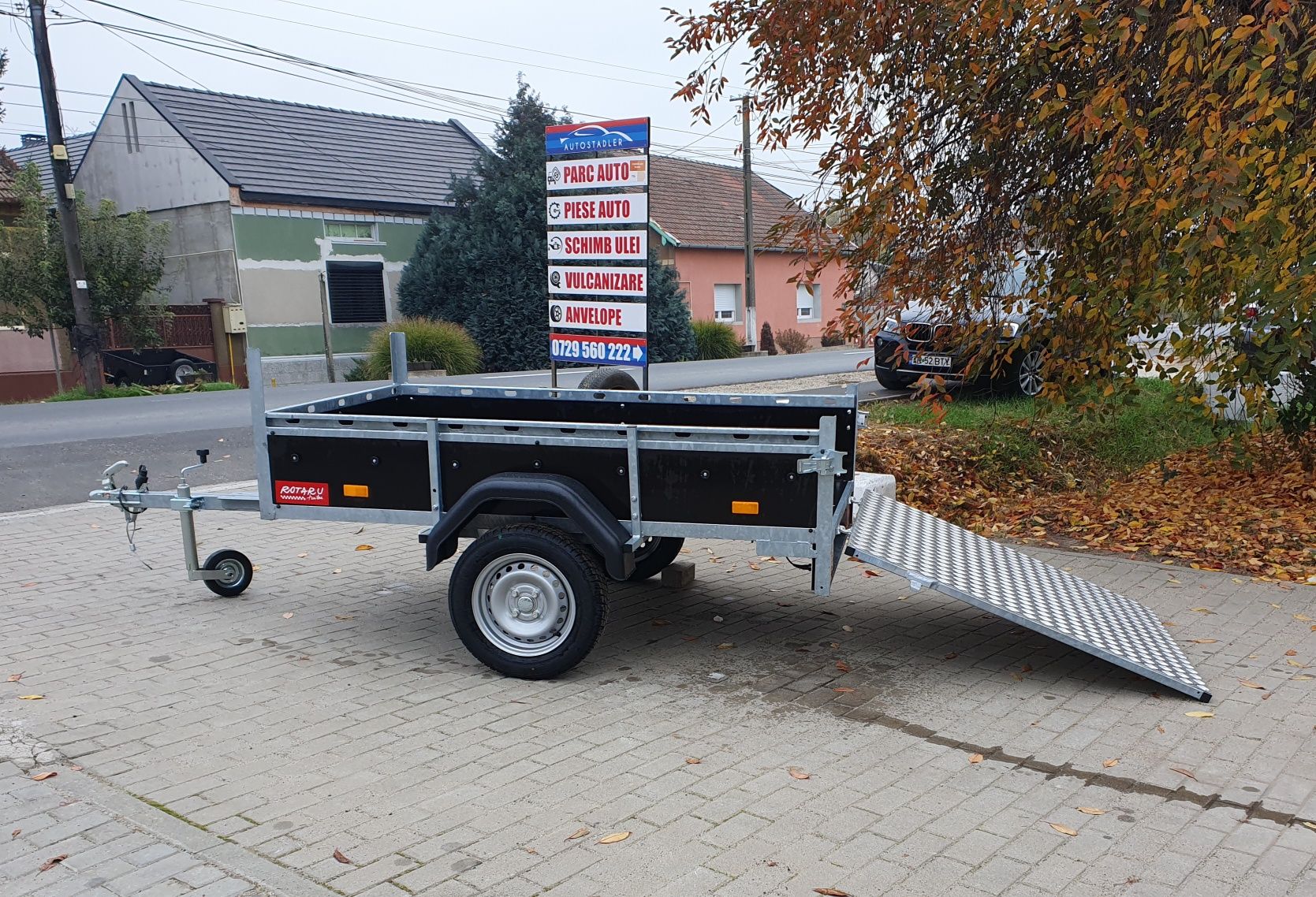 Remorca Rotaru Trailers M2 cu Rampă încarcare 2m/1,15m 750kg