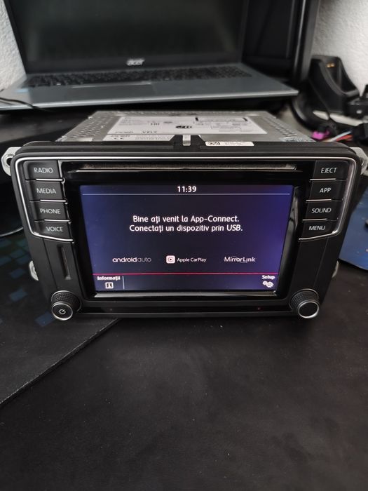 Sistem multimedia original Volkswagen MIB2 PQ cu Android Auto, CarPlay
