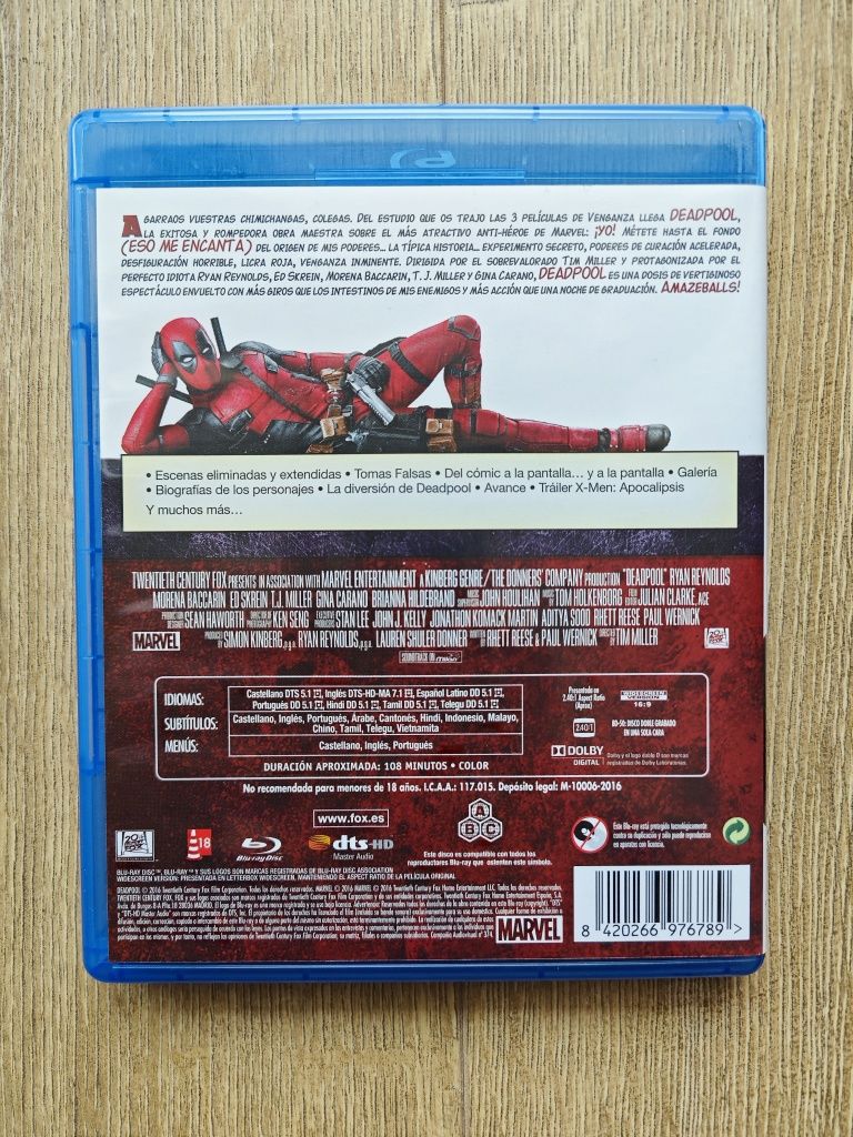 Bluray film Deadpool 2016