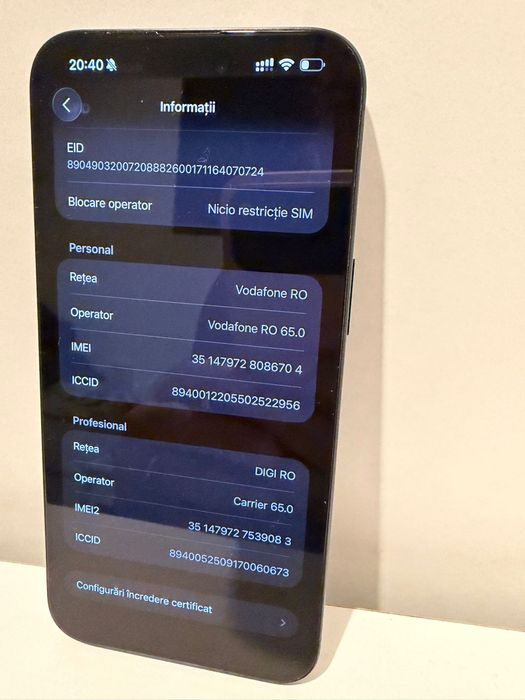 Iphone 15 pro max 256gb - ca nou