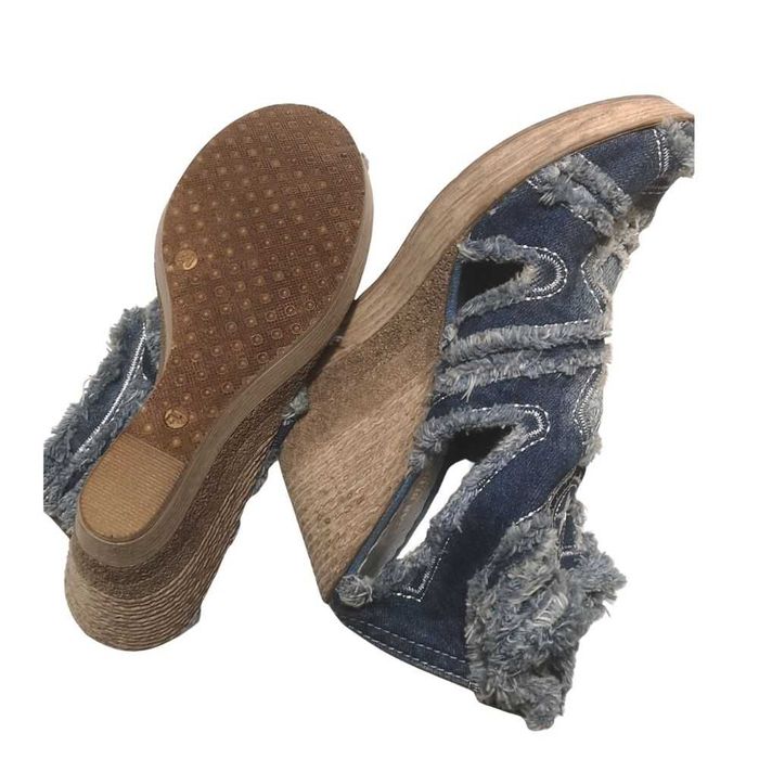 Vand sandale din denim / blugi - 41