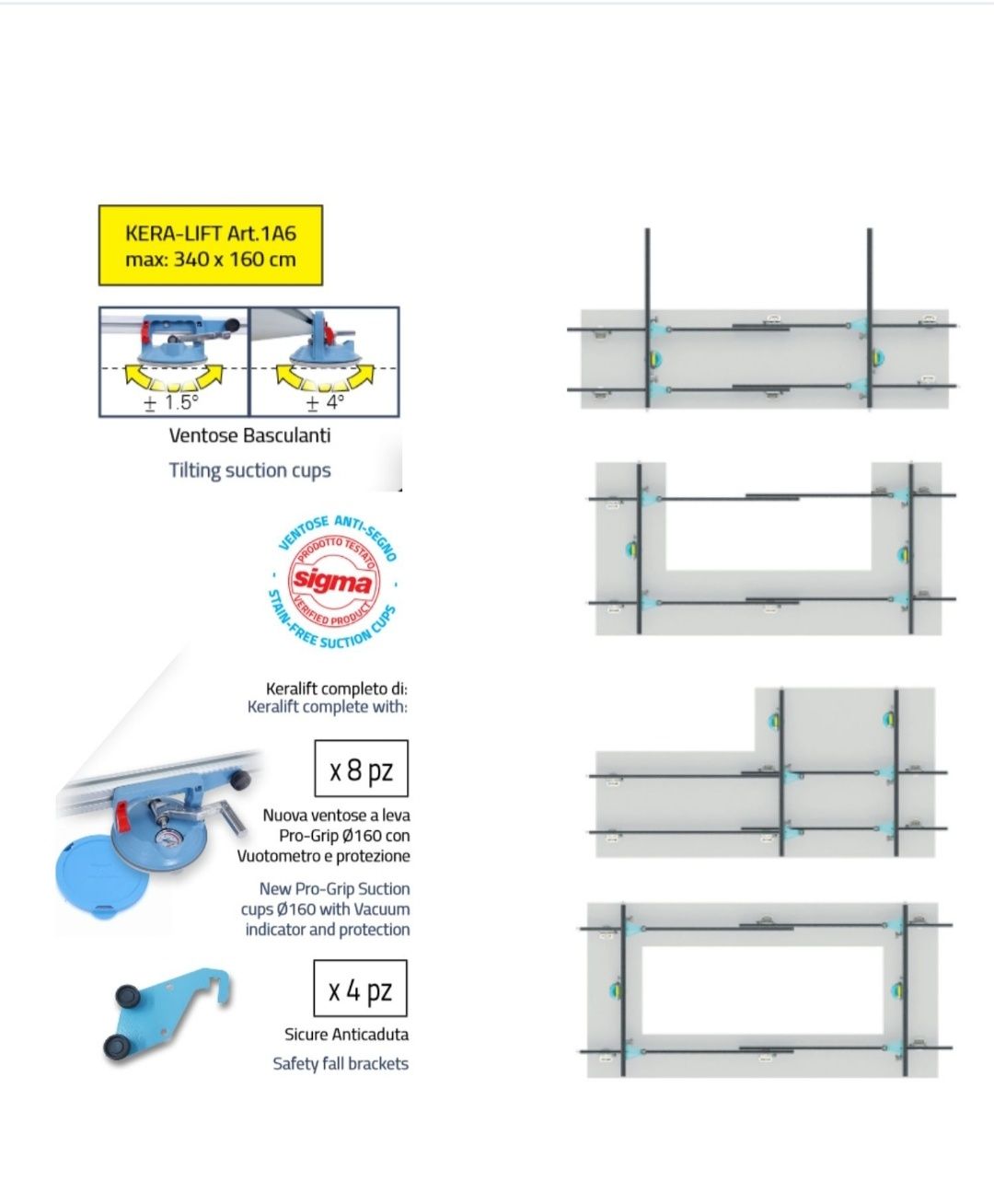 Sigma Kera-Lift Art. 1A6 transport placi ceramica/gresie