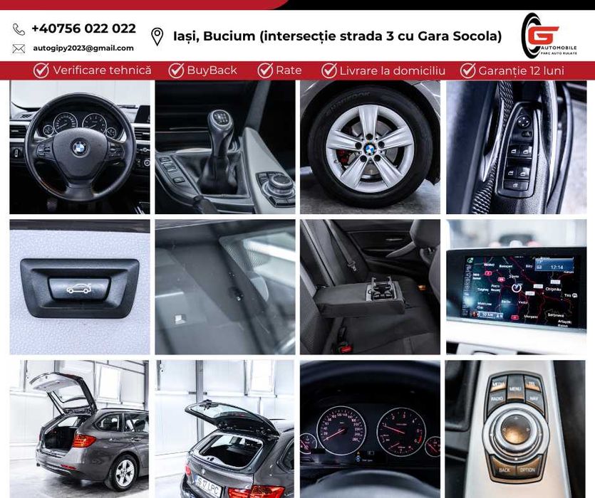 BMW 320D 185CP Înmatriculat RO Climatronic Navi Senzori Scaune sport