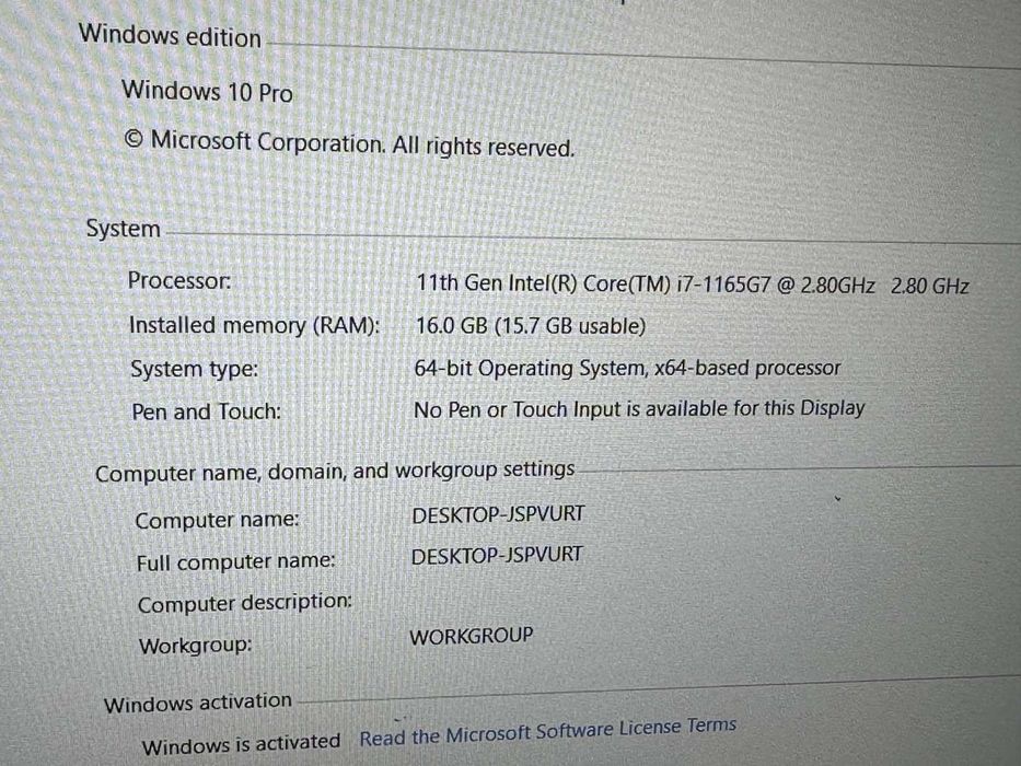 HP Probook 450 G8 i7-1165G7 16GB RAM 512GB SSD Nvidia MX450