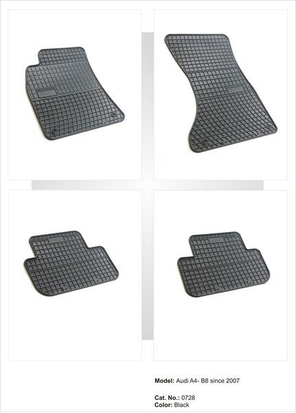 Covoare cauciuc AUDI A4 B8 2007->