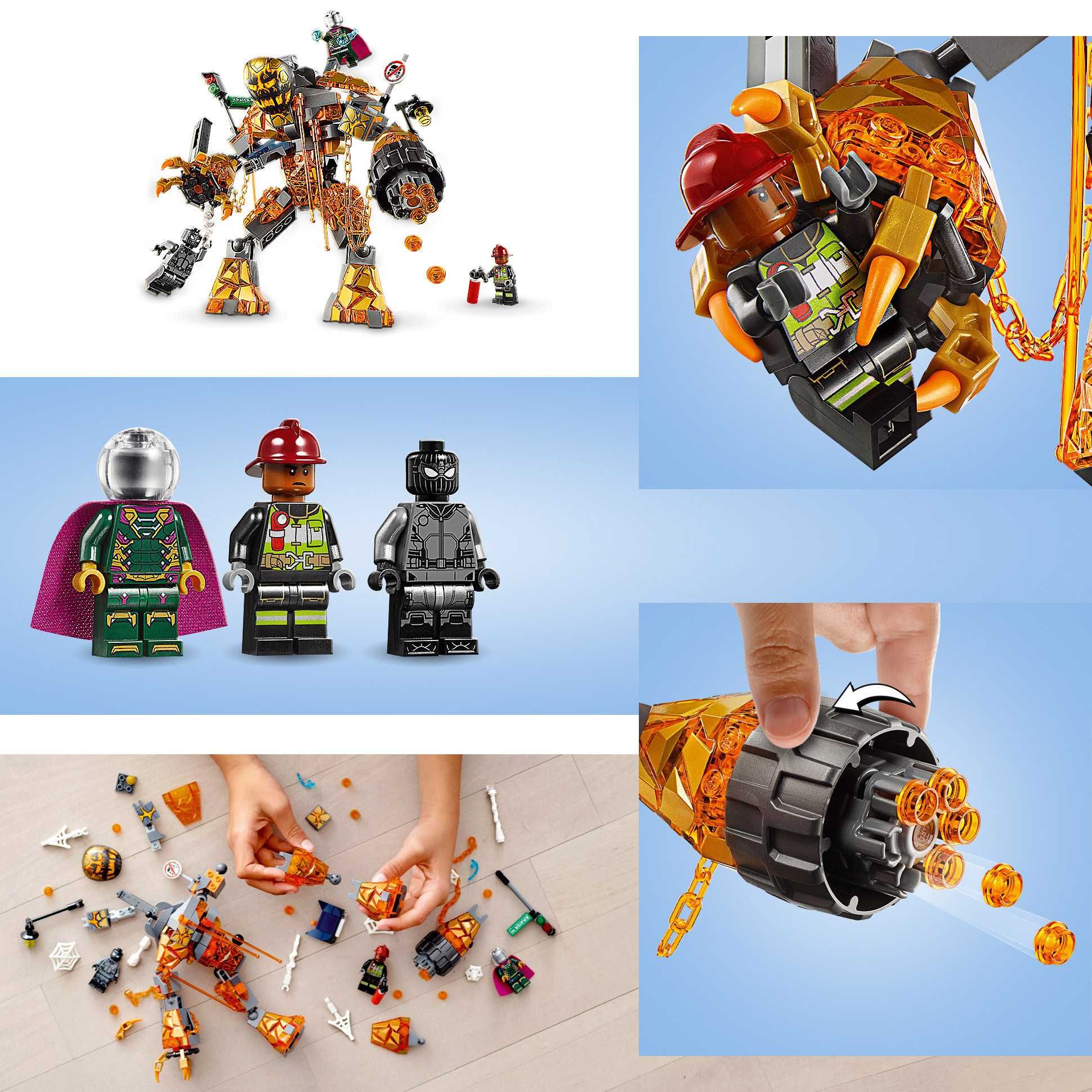 Set tip lego heroes Spider Man Molten Man 76128