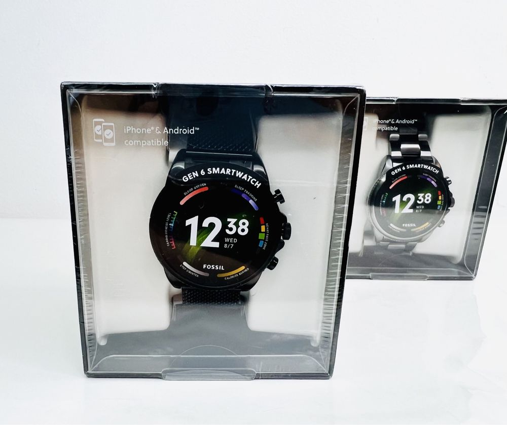 НОВ! Fossil Gen 6 Smartwatch Smoke / Black Mesh 2г. Гаранция!