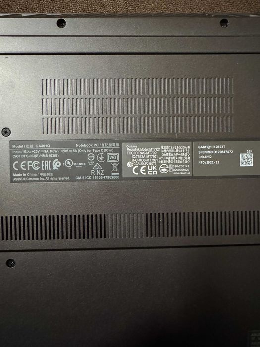 ASUS Zephyrus G14 Ryzen 9 5900HS, 32GB, SSD 1TB, GeForce RTX 3060 6GB