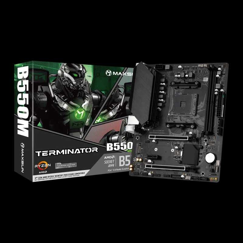 Материнская плата MaxSun Terminator B550M, AM4, 2xDDR4