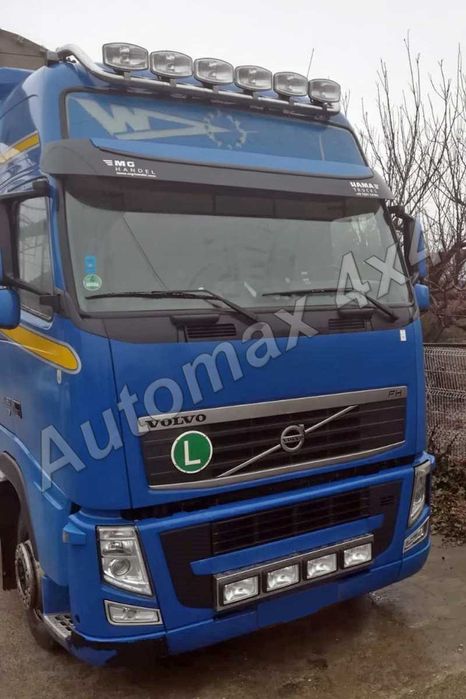 Bullbar, bara inox proiectoare plafon Volvo FH '02-'12, cabina XL