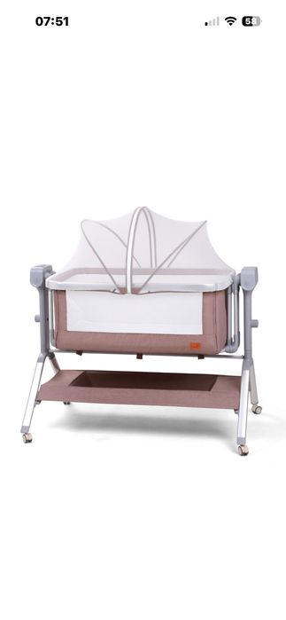 Patut cosleeper cu functie de leagan electric cu telecomanda si caruse