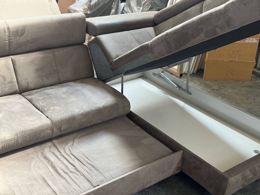 П-образен разтегателен диван с 2 ракли, внос Германия