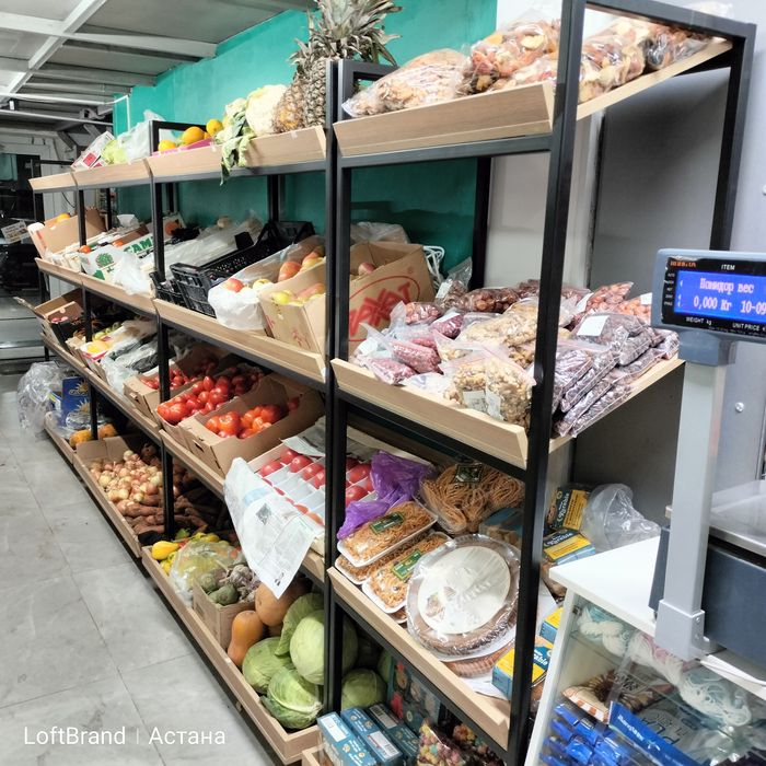 Изготовление полок для овощного магазина. Лофт