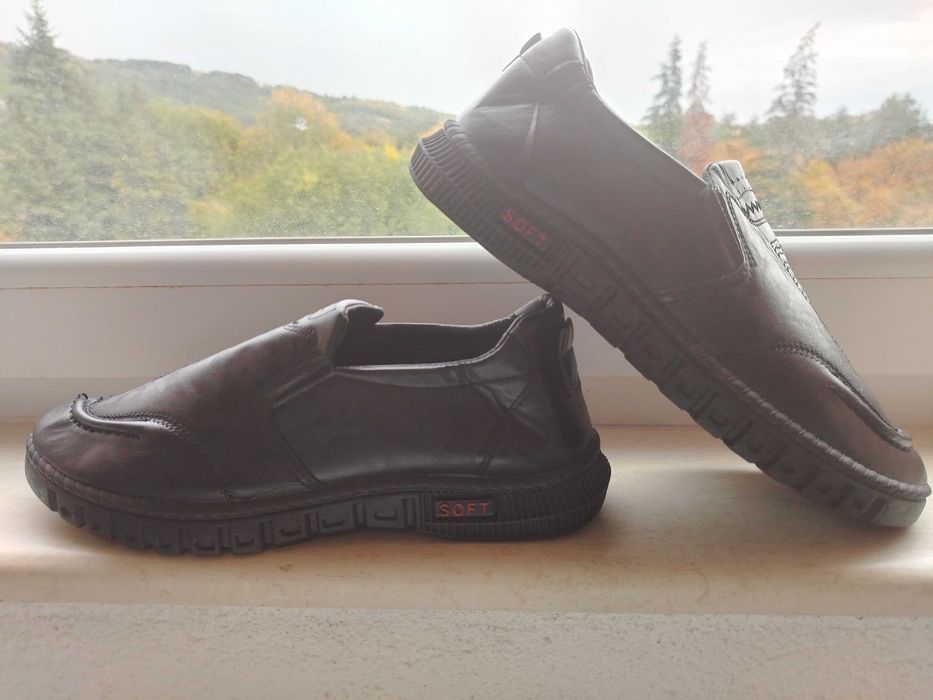 Обувки естествена кожа с дишаща подметка