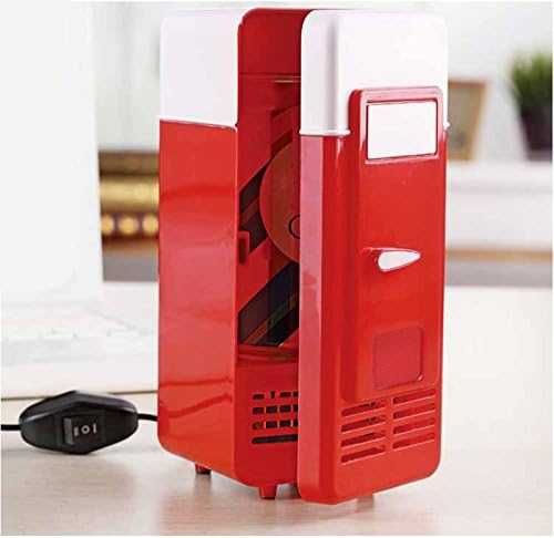 ThreeH  Мини червен USB хладилник
