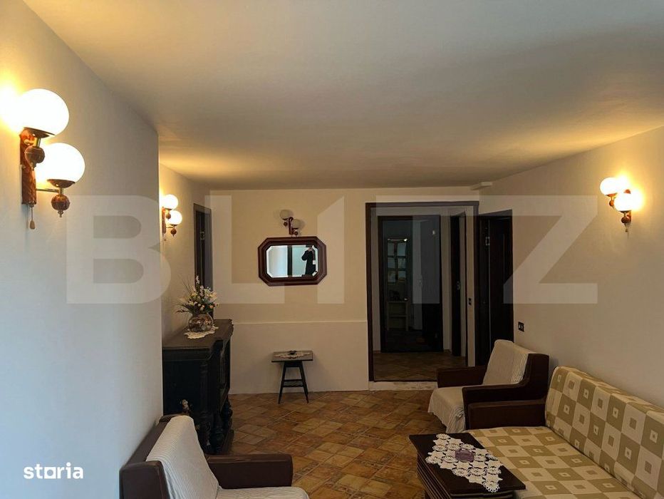 Casa stil mediteranean, 4 camere, 100 mp, 2300 mp teren, zona Tudor