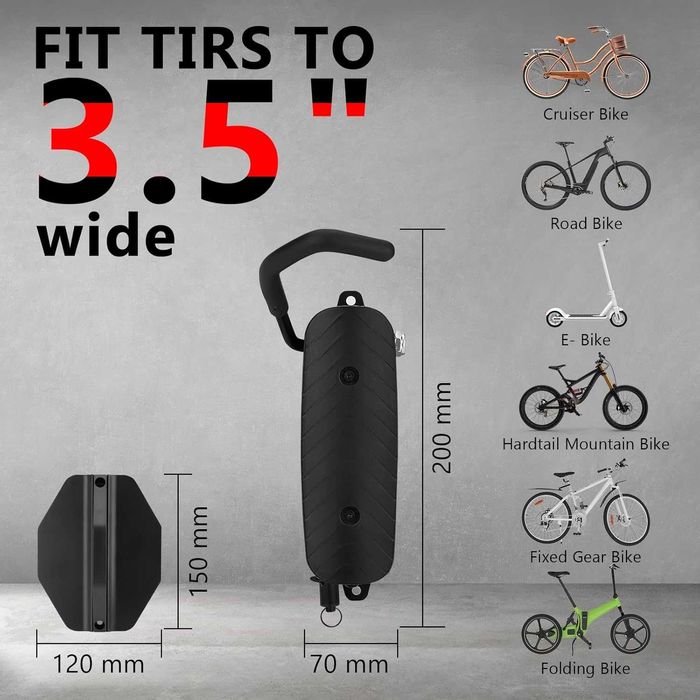 Suport de perete biciclete, unelte, monTEK Swivel Bike, pliabil