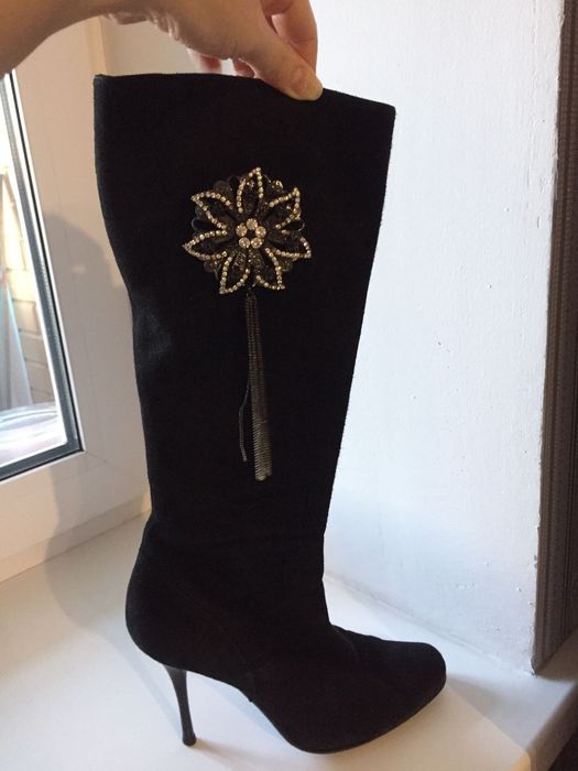 Сапоги замшевые демисезонные