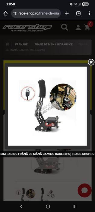 Volan thrustmaster tg 2 + schimbator tg8a plus frana de mana
