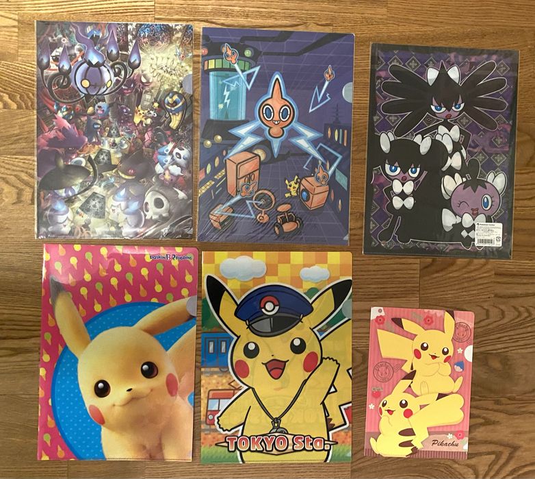 Файлы гибкие папки для бумаг Покемон и другие